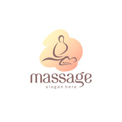Massage vector logo design temlate.
