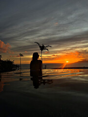 sunset on the beach