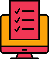 Fototapeta premium Online Quiz Vector Icon