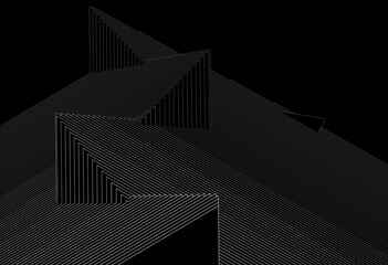 Abstract architecture 3d illustration 