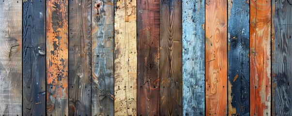 Weathered wooden planks with character
