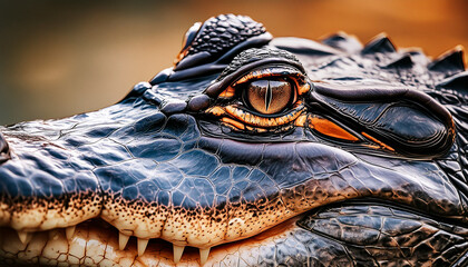 alligator eyes closeup