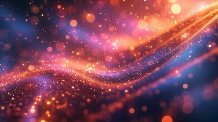 Abstract Wavy Lights in Red, Blue, and Purple