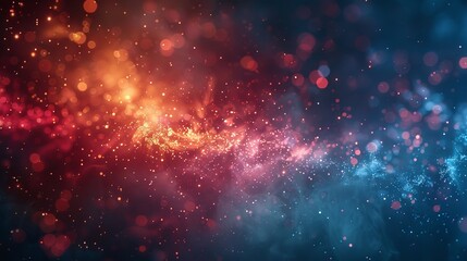 Fototapeta premium Vibrant cosmic background with a colorful nebula and starry space, suitable for astronomy themes and abstract wallpapers.