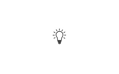 Light bulb icon isolate drawing on a white background, light bulb sign electricity and light. Light bulb art. Utility payment for electricity. The idea of ​​art. Blackout, lights off, lights on.