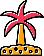 Coconut trees Vector Icon