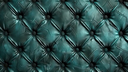 Fototapeta premium Cool teal 3D abstract background featuring hyper-realistic leather textures with detailed grain and natural imperfections