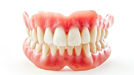 Obraz premium 3d realistic dental model displaying human teeth and gums isolated on white background