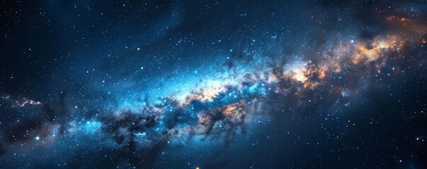 Naklejka premium Infinite Beauty: High-Resolution Milky Way Galaxy Wallpaper Emphasizing Depth and Simplicity