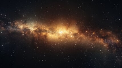 Infinite Beauty: Stunning Minimalist Space Scene with Expansive Milky Way Galaxy View