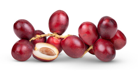 red raw date palm isolated on transparent png