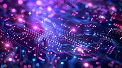 Futuristic Circuit Board Technology Abstract Background Digital. AI Generated