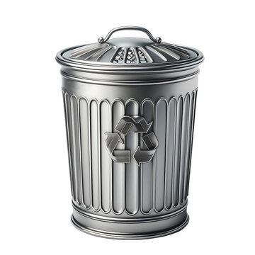 recommend clip art: Steel trash can, Recycle bin, closed trashcan isolated on transparent background PNG Image