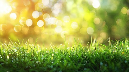 Obraz premium Lush Meadow Sunlit with Vibrant Spring Colors
