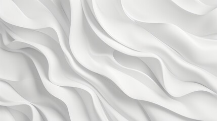 Obraz premium White background of gypsum smooth relief waves. Abstract banner. AI generative.