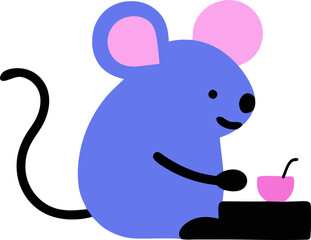 Obraz premium 쥐 캐릭터