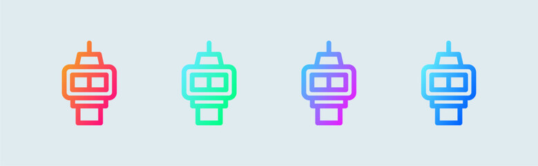 Obraz premium Control line icon in gradient colors. Terminal signs vector illustration.