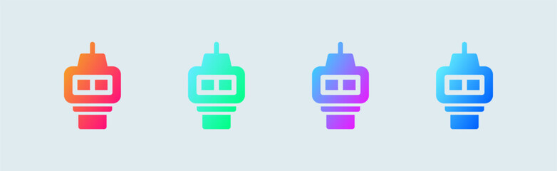 Control solid icon in gradient colors. Terminal signs vector illustration.