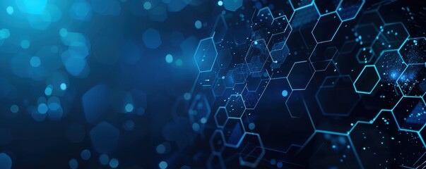 Abstract technology background with a hexagon pattern for digital,