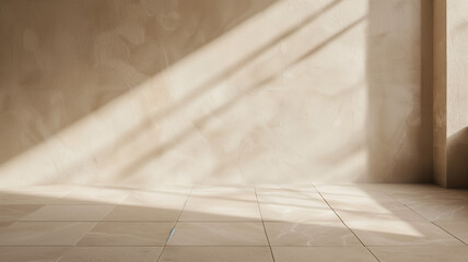 A soft beige background with a subtle texture, seamless floor, natural lighting to enhance details, minimalist style, hd quality, warm and inviting look.
