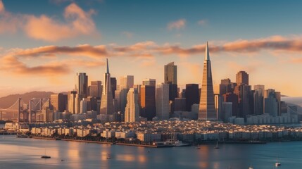 Obraz premium San Francisco Skyline at Sunset