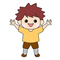 boy happy character illustration