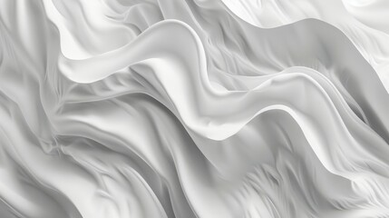 Fototapeta premium Abstract white wavy background, 