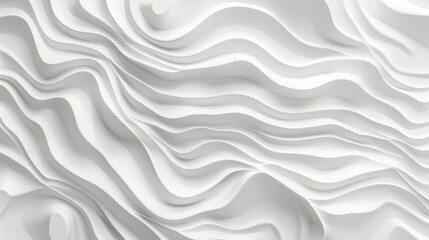 Fototapeta premium Abstract white wavy background, 