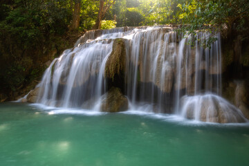 Fototapeta premium Erawan Waterfall Kanchanaburi Province Thailand.
