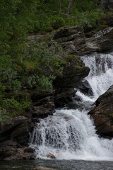 Fototapeta premium North of Sweden. Some pictures were taken in Norway, but it is just as nice as in northern Sweden. The air, the trees, the water, everything is absolutely stunning.