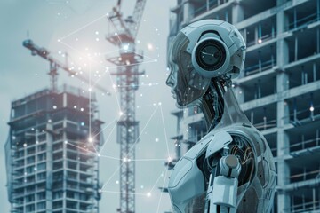 Fototapeta premium integrating AI with construction industry