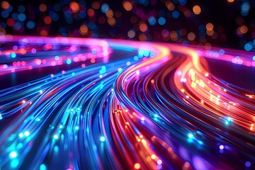 Abstract Fiber Optic Lights