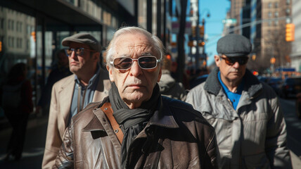 Fototapeta premium old man on the street