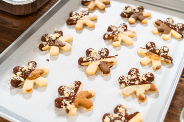 Making Cutout Sugar Cookies, Chocolate-Dipped, Hazelnut-Sprinkled