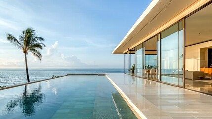 A stunning beachfront villa with a minimalist design