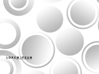 Abstract white background. Minimal geometric gray gradient white light background abstract design. Gray gradient white circle pattern background.