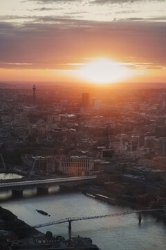 sunset over the thames