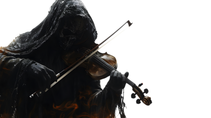 Halloween spooky concert, eerie Halloween music event, haunted concert setup, spooky themed performance, festive Halloween concert scene, chilling Halloween music atmosphere, png file, isolated on whi