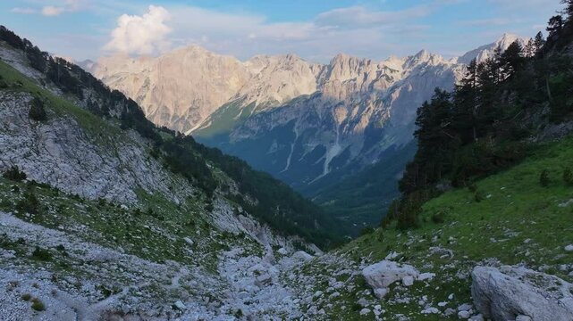 Albania, Tropoj&euml;. View from Jezerca mountain, Accursed Mountains.