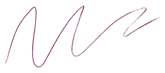 Dark purple pencil simple strokes isolated on transparent background.