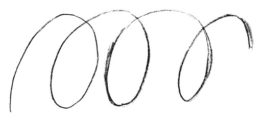 Black pencil strokes in simple style, isolated on transparent background.