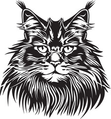 head of a maine coon cat