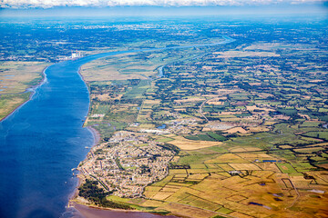 loire atlantique coast and loire estuary from aerial view © Olivier