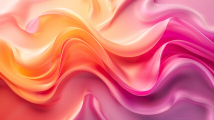 Fototapeta premium Elegant abstract background with soft wavy drapery silky satin in vibrant colors and gradients. Perfect for design concepts, wallpapers, and artistic inspirations.