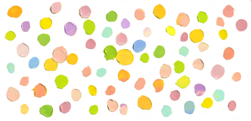 Isolated textures of oil paint strokes for abstract polka dot background, colorful spotted wallpaper, dots pattern, art print with high detail