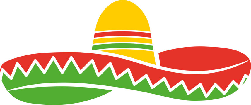 green, yellow and red sombrero