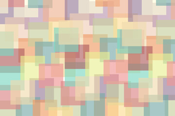 Pastel Pixel Dream and Soft Mosaic Bliss Pastel Rectangle Pattern Overlapping Shapes Colorful Geometric Pattern Abstract Square Design
