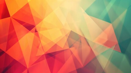 Obraz premium Abstract Geometric Pattern With Red, Orange, Yellow, and Green Colors