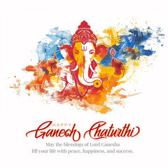 Happy Ganesh Chaturthi social media banner