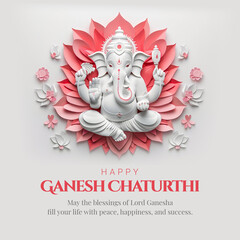 Happy Ganesh Chaturthi social media banner